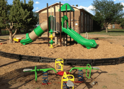 12" 2 x 2 Playground Border Installation